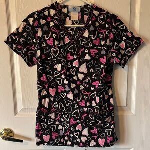 Breast Cancer Awareness Scrub Top